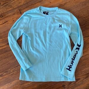 Boys Hurley Waffle Knit Teal Longsleeve shirt